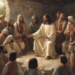 Jesús enseña a la multitud